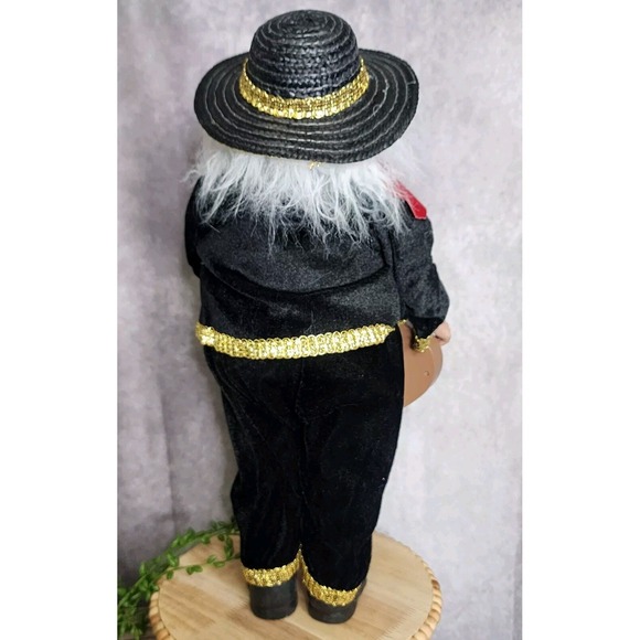 Fiesta Hispanic Mexican Santa Claus Doll Figure 19" Guitar Christmas Display NEW - Picture 5 of 8